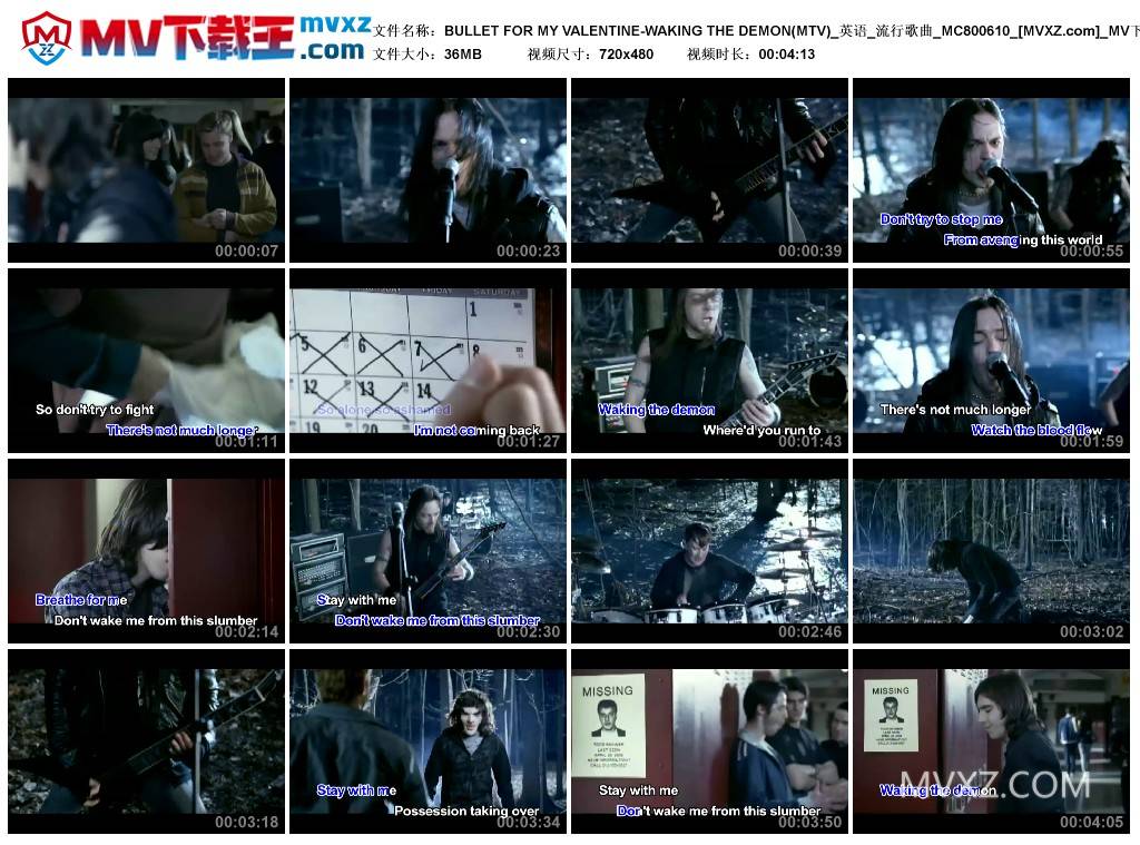 BULLET FOR MY VALENTINE-WAKING THE DEMON(MTV)_英语_流行歌曲_MC800610